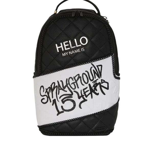 HELLO MY NAME IS 15 YEARS QUILTED BACKPACK (SUPER RARE)