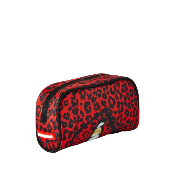 RED LEOPARD LIPS PENCIL CASE