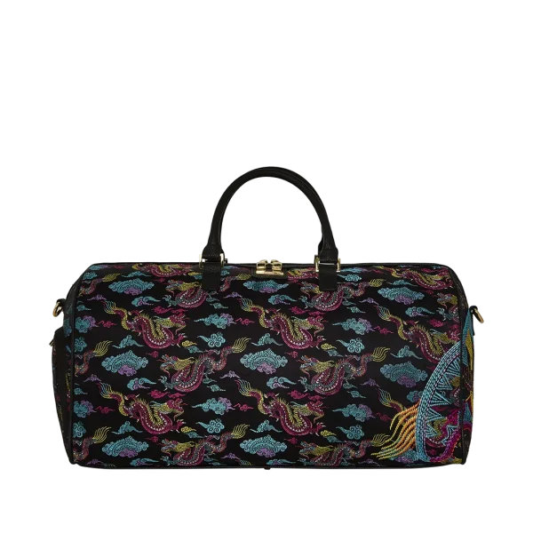 EMBROIDERED DRAGONS DUFFLE