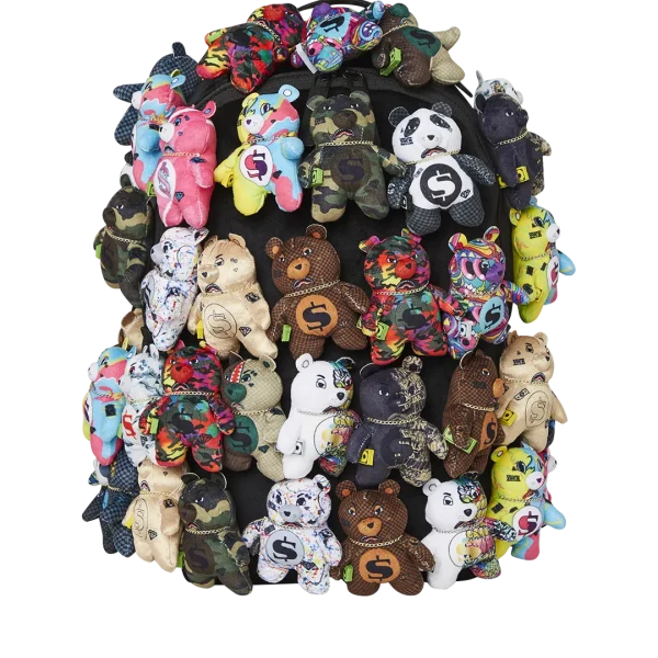 PACK OF BEARS REAL PLUSH BEARS RUNWAY PIECE BACKPACK - SUPER EXCLUSIVE
