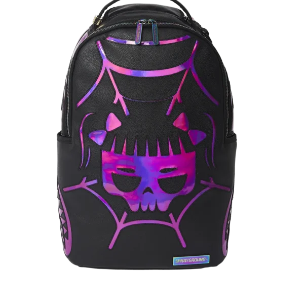 CAZZU IRIDESCENT CUT & SEW SPIDER SKULL SHARK BACKPACK (DLXV)