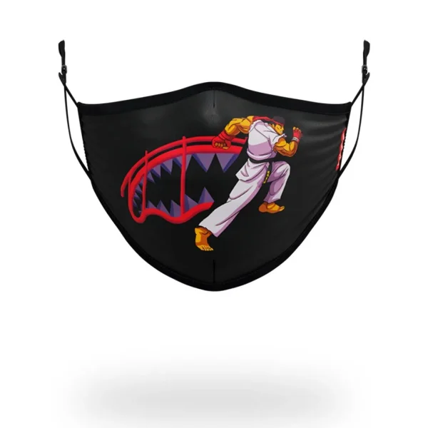 ADULT STREET FIGHTER RYU SHARK FORM FITTING FACE-COVERING